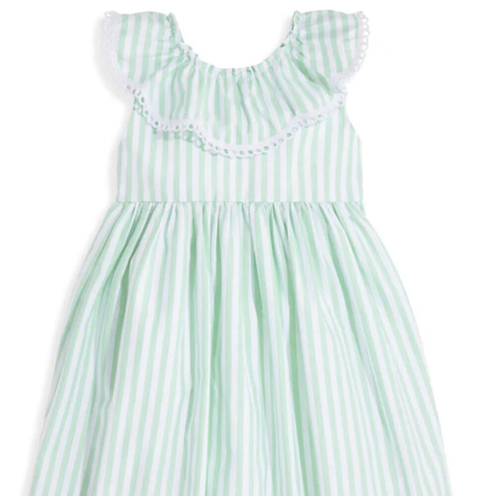 Bella Bliss Striped Green and White Dress Size: 3